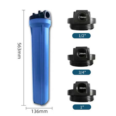 3 Stage Reverse Osmosis 10'' 20" Water Filter Cartridge Housing