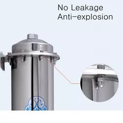Modern Whole House Water Purifier System 304 Stainless Steel Horizontal Water Filter Cartridge
