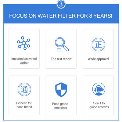Pre Carbon Pure Water Purifier Accessories 20% UDF Carbon Filter Cartridge Coconut Shell