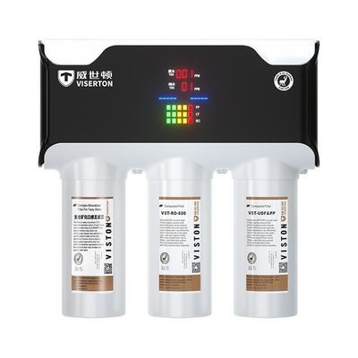 3 Stufen Umkehrosmose Wasserfiltration Graue Farbe Zuhause 800 GPD